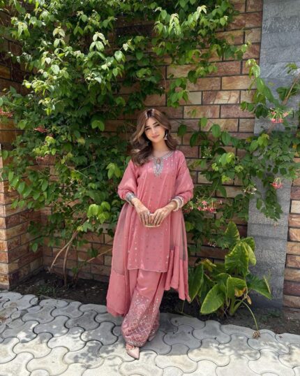 BLUSHED GLAM SHARARA SET