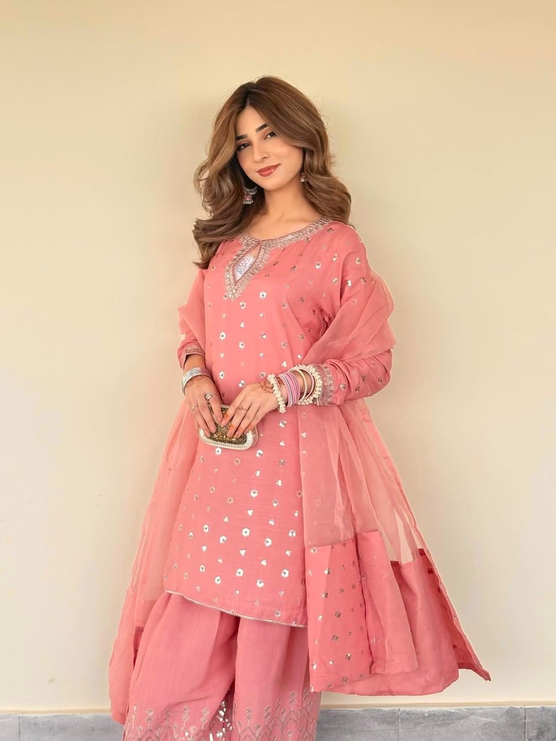 0336dc23-3e91-41af-b194-c79ce61927d5 BLUSHED GLAM SHARARA SET - Image 6