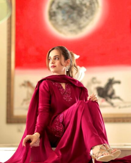 PREMIUM PINK SHARARA SET