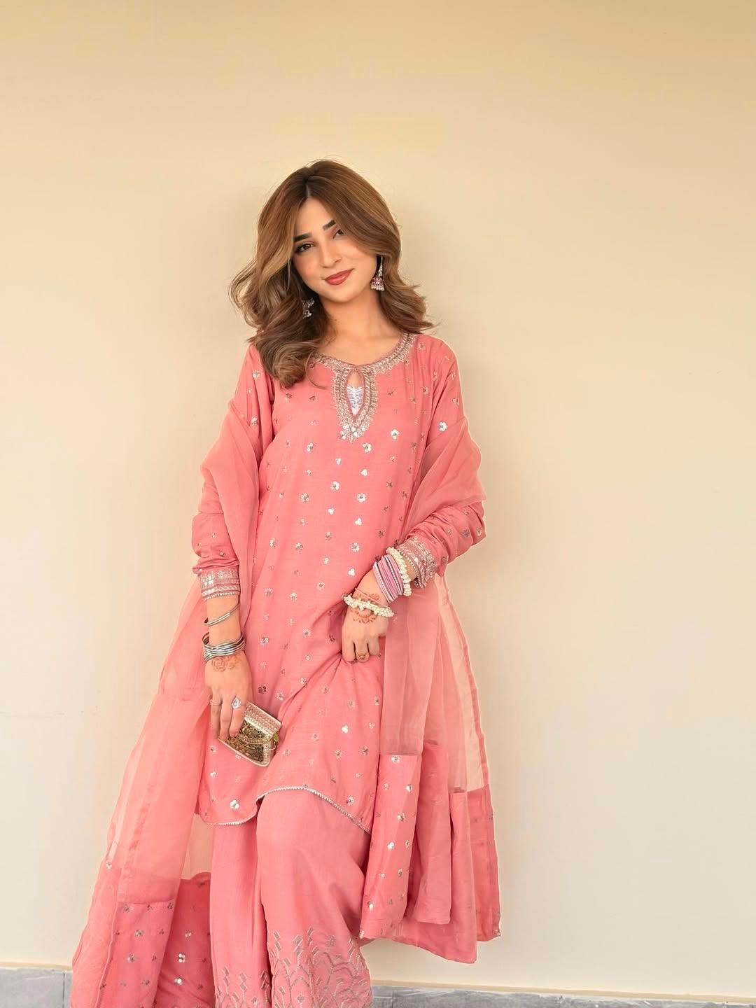 d39778e3-7942-46e6-ad51-818a99f9cdf6 BLUSHED GLAM SHARARA SET - Image 4