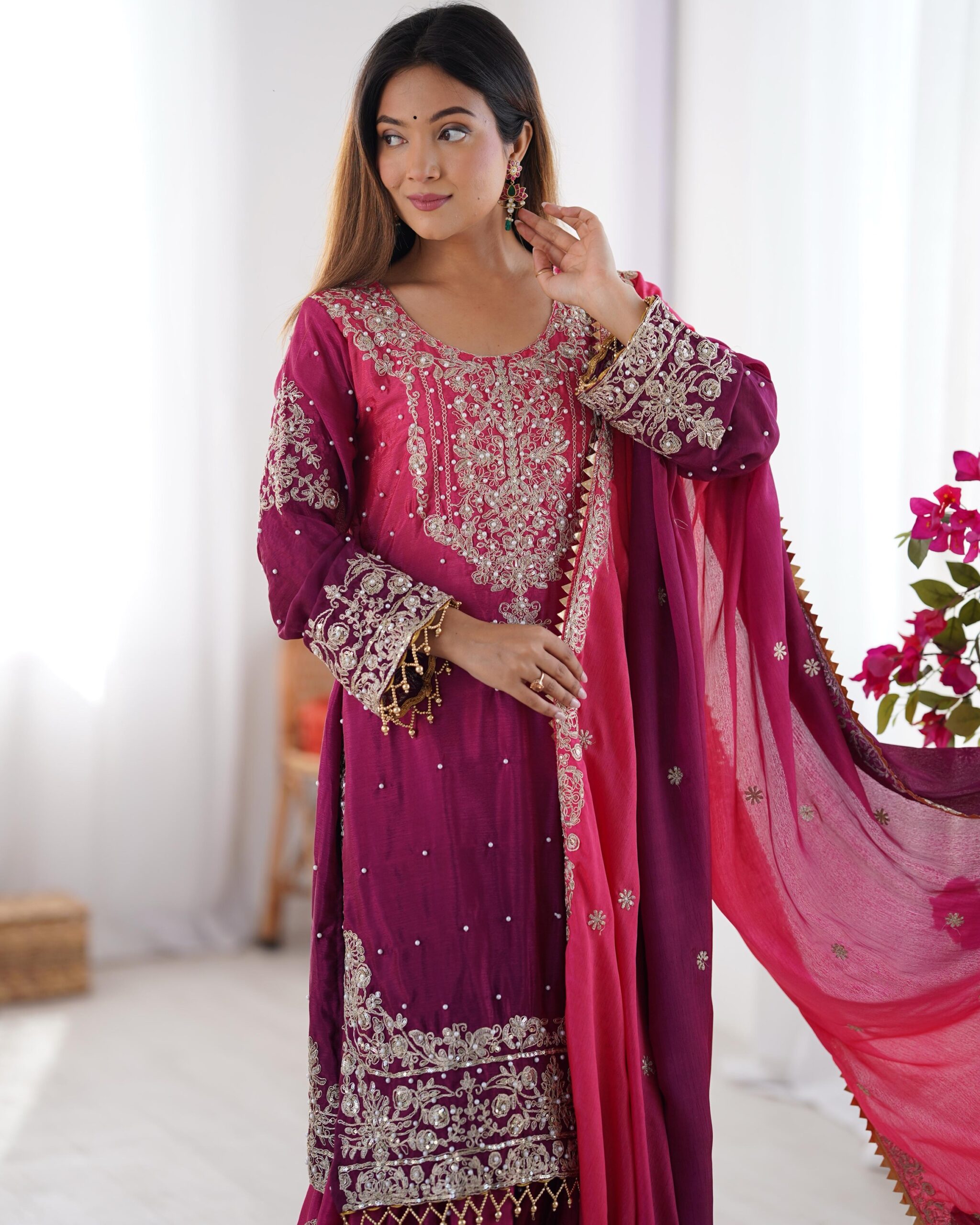df53b890-669a-4eac-8c6a-0813922742d7 GEORGETTE SHARARA SUIT - Image 3